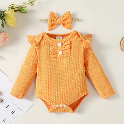 0-18M Custom design Baby romper baby girl 3pcs long sleeve cotton new born baby rompers set  ODM&OEM baby clothing wholesale Catpapa 132206015