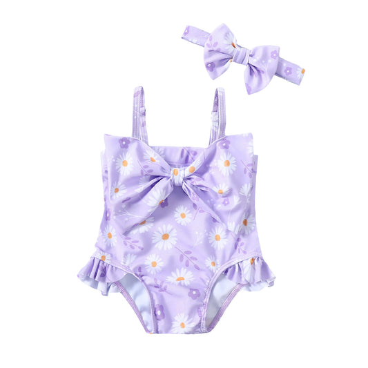 0-14Y Custom baby swimsuit baby Girl Short Swimwear Sleeveless Soft Breathable Fabric Custom Print Summer Wholesale baby swimsuit Catpapa