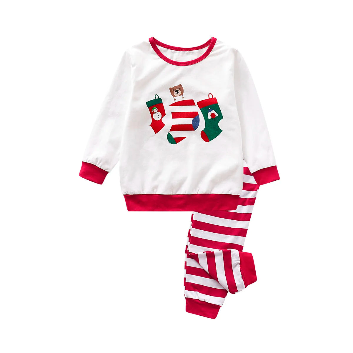 Custom Family Pyjamas Sets Custom Print Adult Home Kids Baby Clothes Striped Matching Family Christmas Pajama Suit baby clothing factory