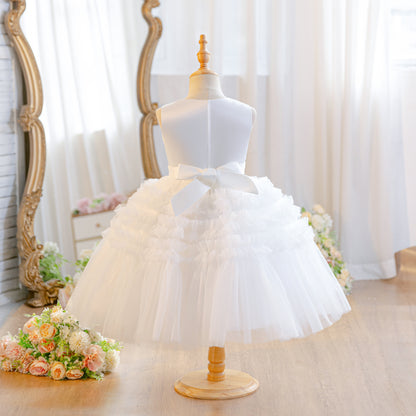 Wholesale Princess Lace Dress for Girls | Puffy Tulle Birthday Party Outfit & Piano Performance Costume | Formal Kids Ball Gown 2-8Y for Boutiques