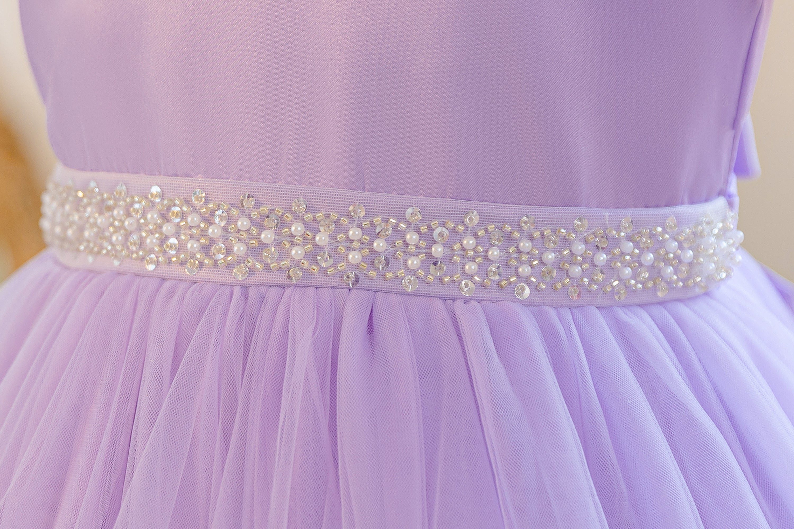 Wholesale 5-11Y Girls Off Shoulder 3D Flower Tulle Princess Dress, Kids Birthday Party Rhinestone Waist Soft Mesh Formal Gown