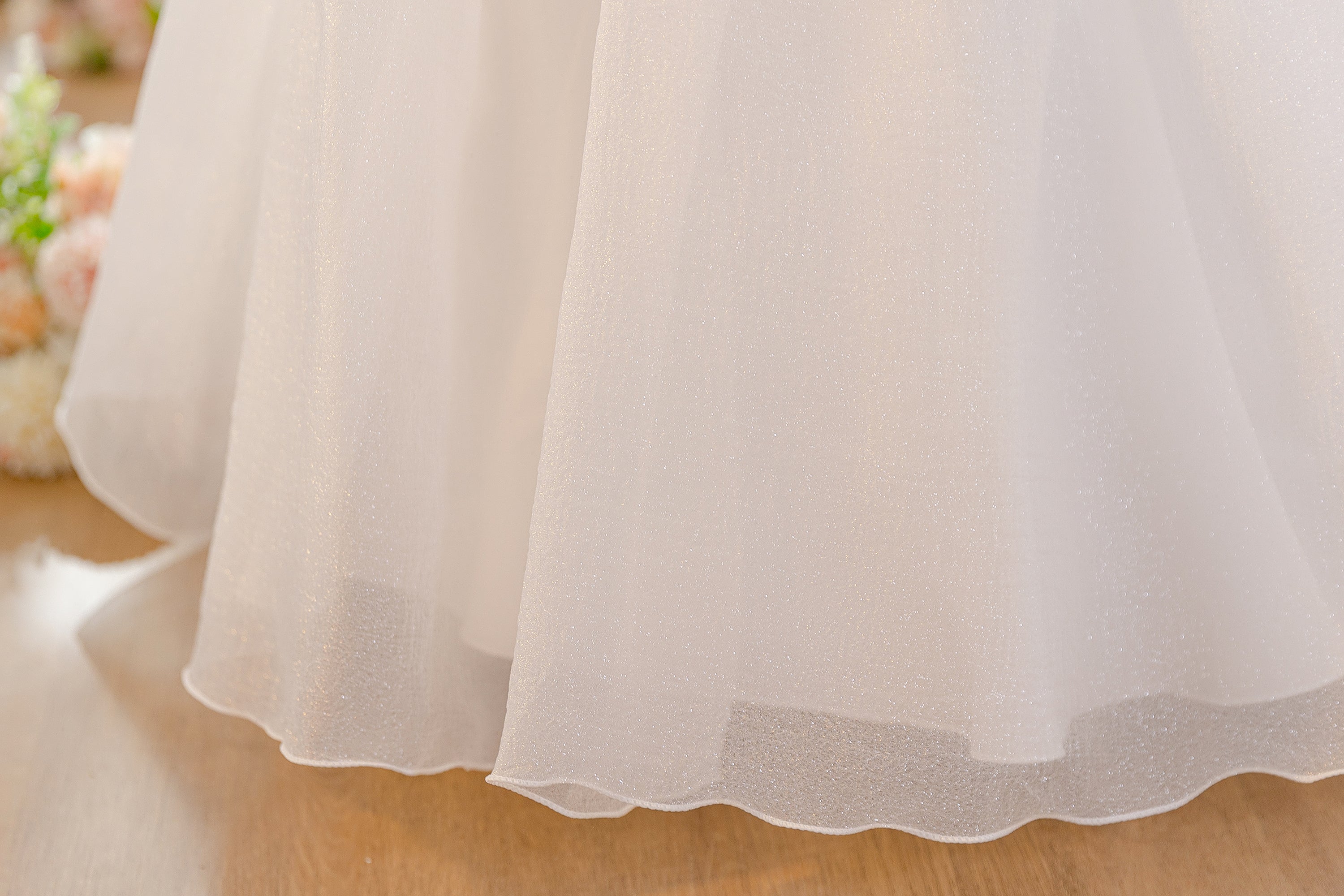 Wholesale 5-11Y Girls 3D Rose Tulle Princess Dress, Kids Birthday Party Pearl Waist Soft Shimmer Mesh Formal Gown