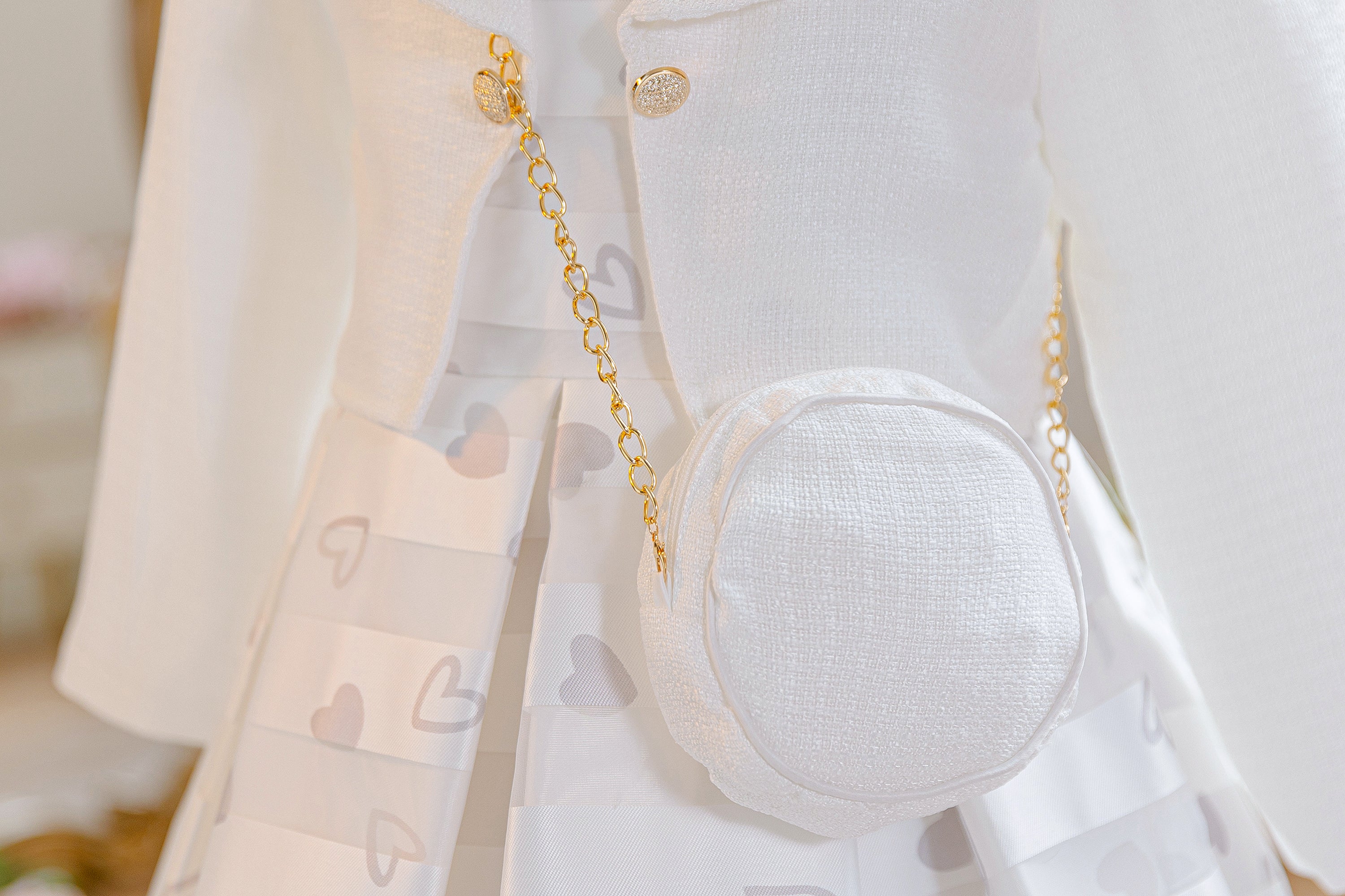 Wholesale 5-10Y Girls 3Pcs Woven Embroidery Princess Dress Set, Kids Birthday Party Lapel Blazer Soft Fabric Formal Outfit With Mini Crossbody Bag（副本）