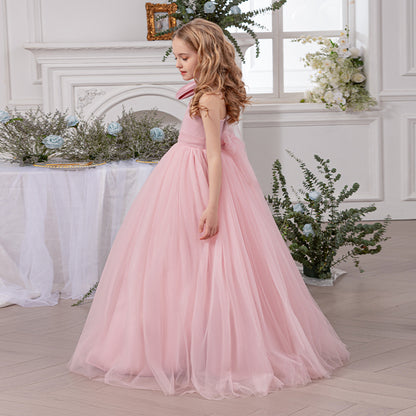 8-14Y Wholesale Teen Dress Flower Girl Dresses Summer Tutu Dress Mesh Dress Bulk Baby Clothing Vendors Catpapa