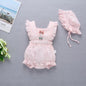 0-12M Kid Fashion Ready Stock Baby Girls Clothes Summer Sleeveless Bow Romper With Hat 2Pcs Set Catpapa ZX-ZB030